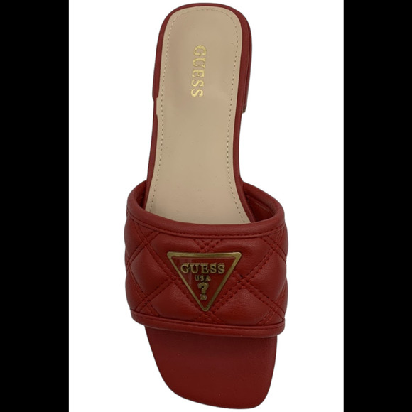 GUESS Women's Tameli Square Toe Sandals Red - Medium - Picture 2 of 3